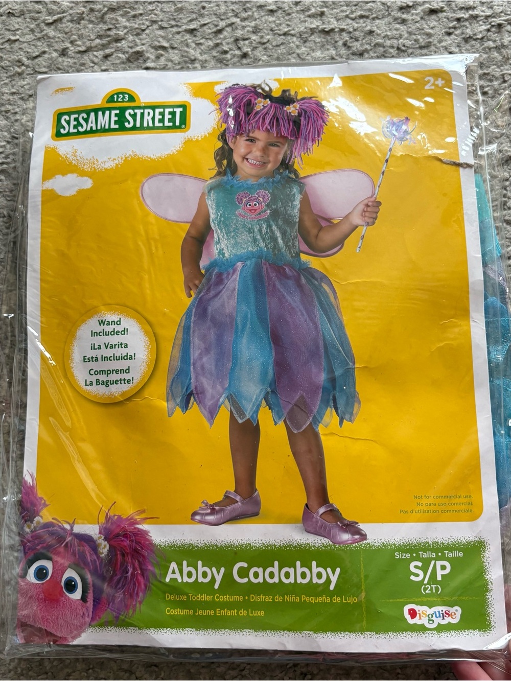 Sesame Street Abby Cadabby Toddler Costume 2T W/ Wig Halloween